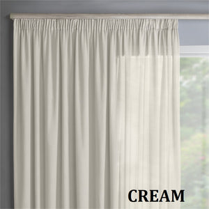 Victoria Unlined Sheer Taped Curtain